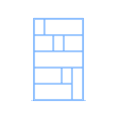Furniture Bookcases Ventris Shelving Unit Outline Svg Vector, Free Vectors File